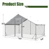 Large metal chicken coop upgrade three support steel wire impregnated plastic net cage, Oxford cloth silver plated waterproof UV protection, duck rabb