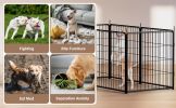 Dog Playpen Indoor Outdoor, 32" Height 8 Panels Fence with Anti-Rust Coating, Metal Heavy Portable Foldable Dog Pen for Large, Medium Small Dogs RV Ya