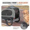 VEVOR Dog Bike Trailer, Supports up to 88 lbs, Pet Cart Bicycle Carrier, Easy Folding Frame with Quick Release Wheels, Universal Bicycle Coupler, Refl