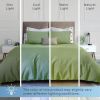 Sage Green Duvet Cover Queen Size Microfiber Duvet Cover with Zipper Duvet Cover Set with 2 Pillow Shams Luxury Soft Comforter Cover Queen Size 90 x 9