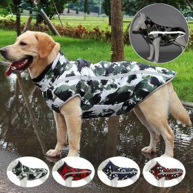 Winter windproof dog warm clothing; dog jacket; dog reflective clothes (colour: Red Graffiti, size: 4XL)