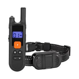 Rechargeable Training Collar w/Remote Control for Dog (type: Training Device, Color: Black)