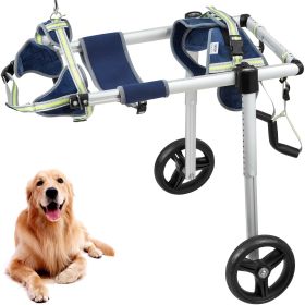 VEVOR 2 Wheels Dog Wheelchair for Back Legs, Pet Wheelchair Lightweight & Adjustable Assisting in Healing, Dog Cart/Wheelchair for Injured, Disabled, (size: Large Size (L))